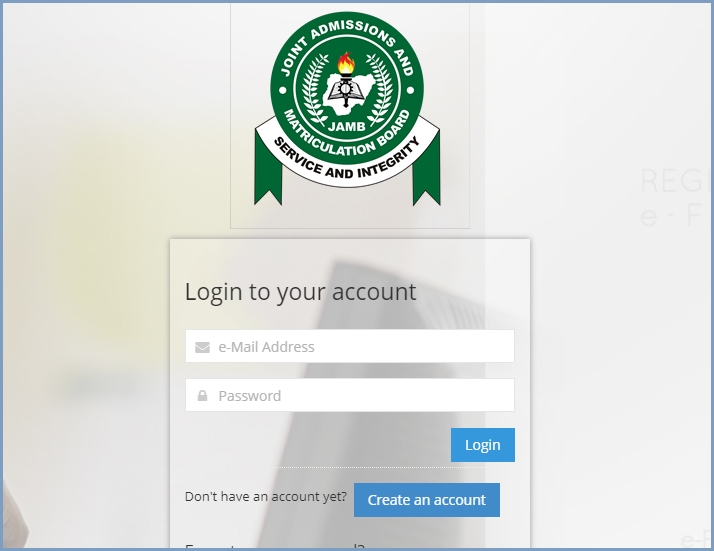 JAMB login