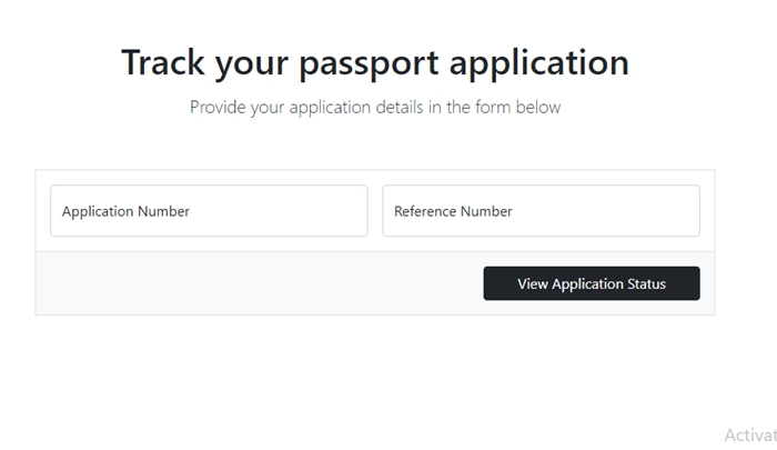 Nigerian passport tracker