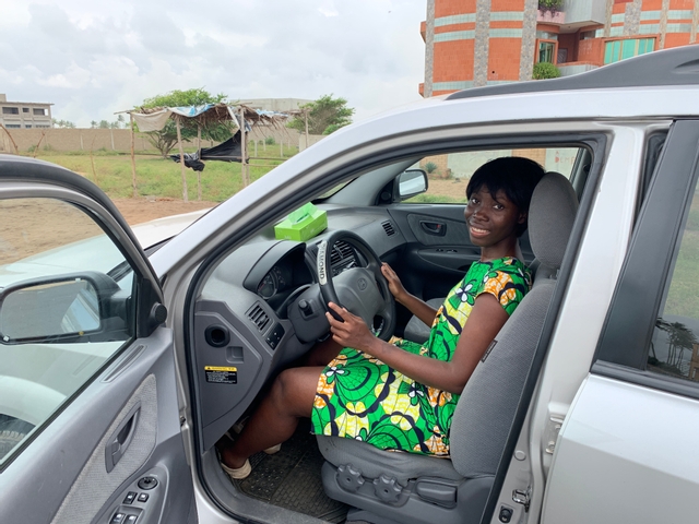 female african cab driver