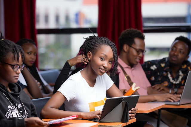 group of african students