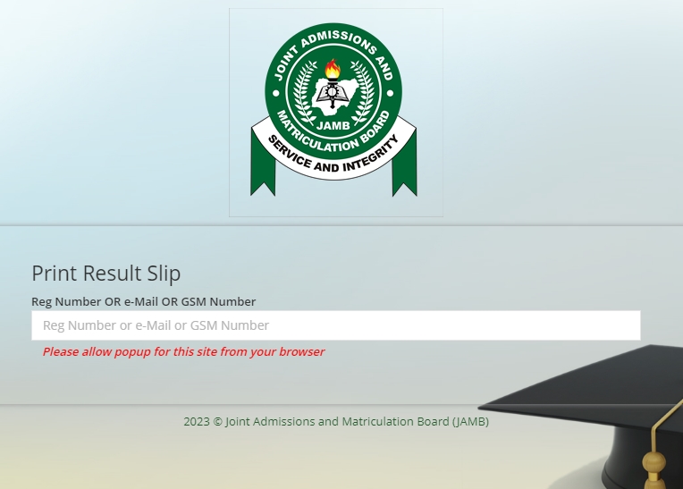 check JAMB Result