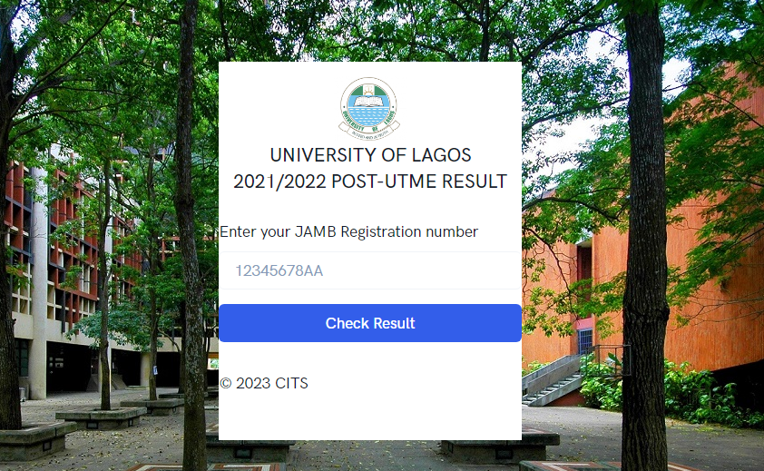 UNILAG Post-UTME Result checker