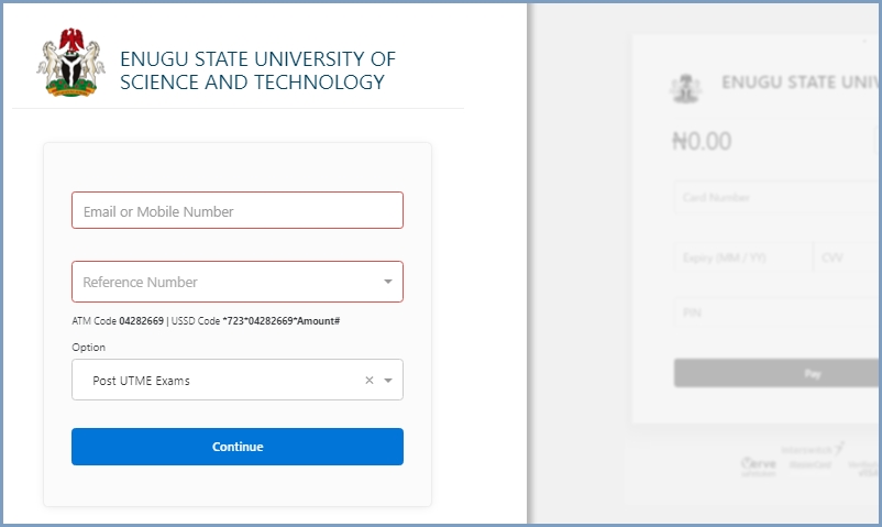 ESUT Quickteller Page