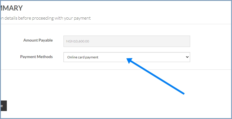 WAEC certificate transfer payment method